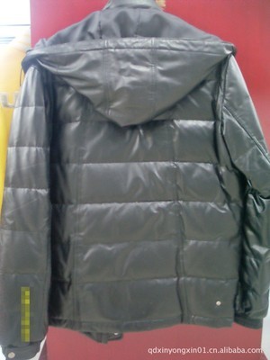 【供應男式休閑皮羽絨服】價格,廠家,圖片,男式皮衣、皮夾克,青島鑫永信皮革制品-